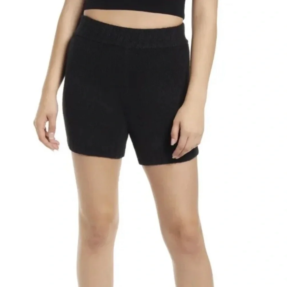 Topshop Micro Knit‎ Sweater Shorts Black Wool Stretch Women 8-10 NWT 5882